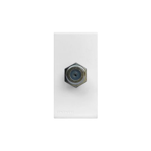 MODULO TOMA COAXIAL TV SAT S33 BLANCO MATE 334221 SINTHESI