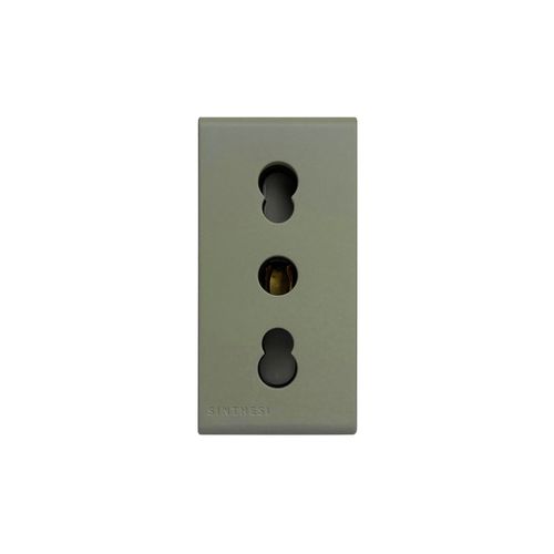 MODULO TOMACORRIENTE BIPASO 10/16A 250V 2P+T S33 BEIGE MATE 333122 SINTHESI