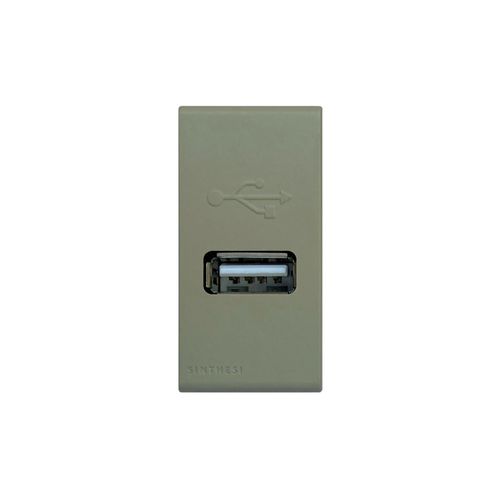 MODULO CARGADOR USB 1A 5V S33 BEIGE MATE 334722 SINTHESI