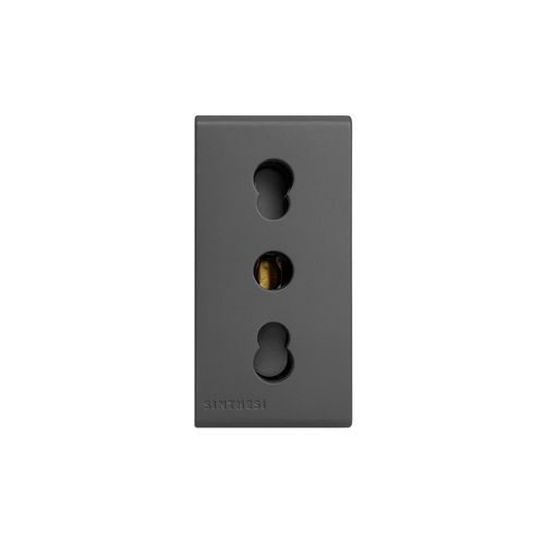 MODULO TOMACORRIENTE BIPASO 10/16A 250V 2P+T S33 GREY MATE 333123 SINTHESI