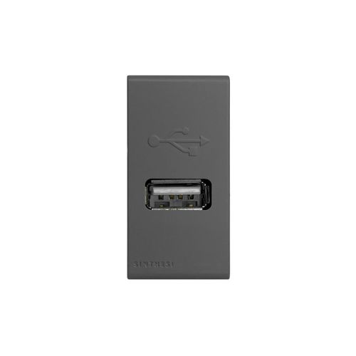 MODULO CARGADOR USB 1A 5V S33 GREY MATE 334723 SINTHESI