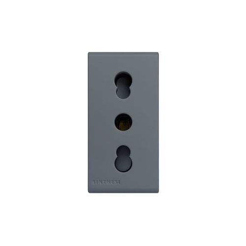 MODULO TOMACORRIENTE BIPASO 10/16A 250V 2P+T S33 CEMENTO 333124 SINTHESI