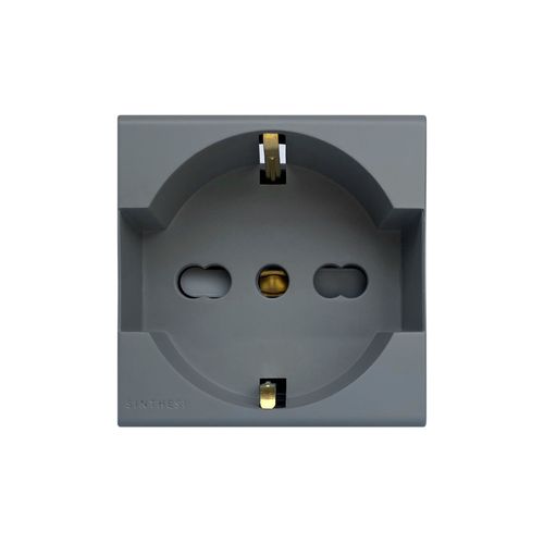 MODULO TOMACORRIENTE SCHUKO 2P+T 10/16A 250V S33 CEMENTO 333324 SINTHESI
