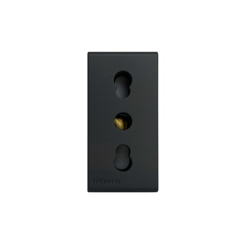 MODULO TOMACORRIENTE BIPASO 10/16A 250V 2P+T S33 NOIR MATE 333126 SINTHESI