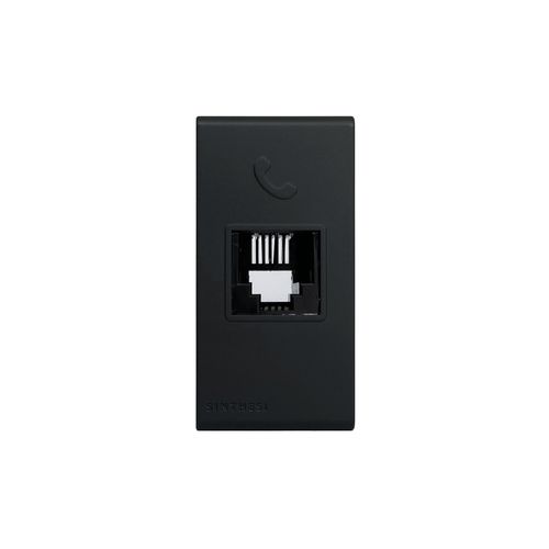MODULO TOMA TELEFONICA RJ11 S33 NOIR MATE 334026 SINTHESI