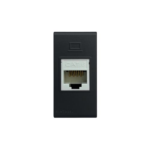 MODULO TOMA DATOS RJ45 CAT 6 S33 NOIR MATE 334626 SINTHESI