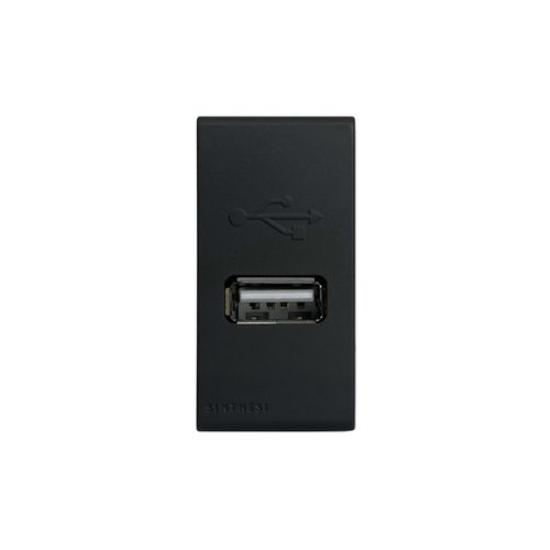 MODULO CARGADOR USB 1A 5V S33 NOIR MATE 334726 SINTHESI