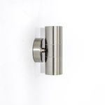 Foco-sobrepuesto-2XGU10-acero-inoxidable-Aluminio-Plata