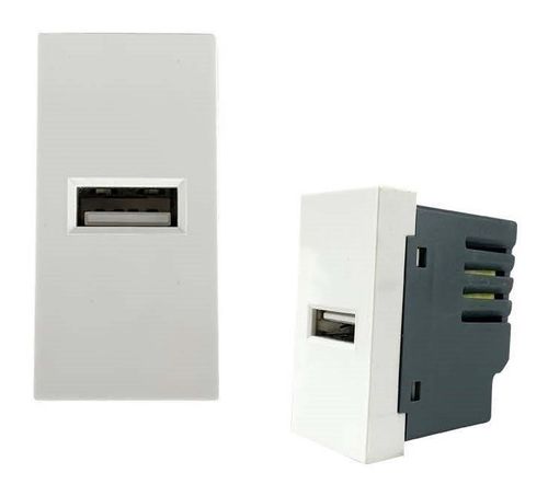 MODULO USB SIMPLE 2,1A 5V BLANCO COWORK CROMPTON