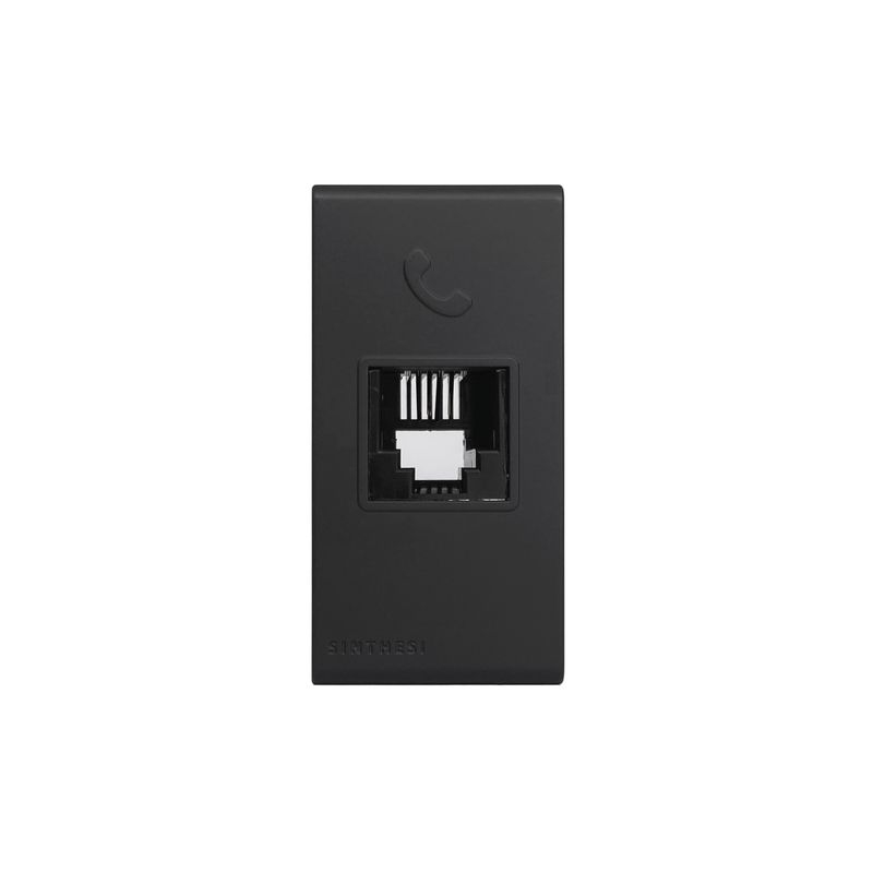 Modulo Toma Telefonica RJ11 Sinthesi Blue Negro 394005