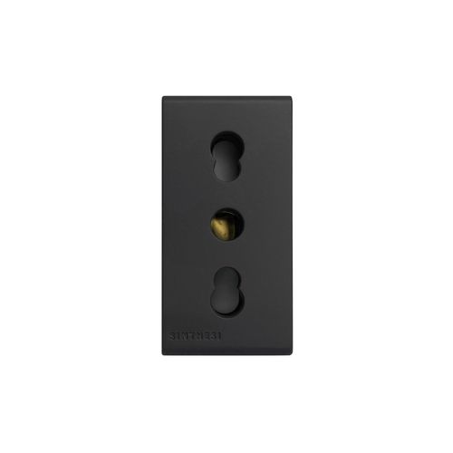MODULO TOMACORRIENTE BIPASO 10/16A 250V 2P+T SINTHESI BLUE NEGRO 393105