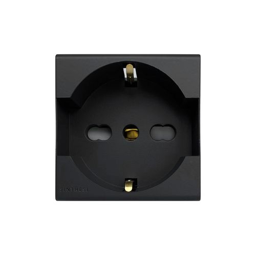 MODULO TOMACORRIENTE SCHUKO 16A 250V 2P+T SINTHESI BLUE NEGRO 393305