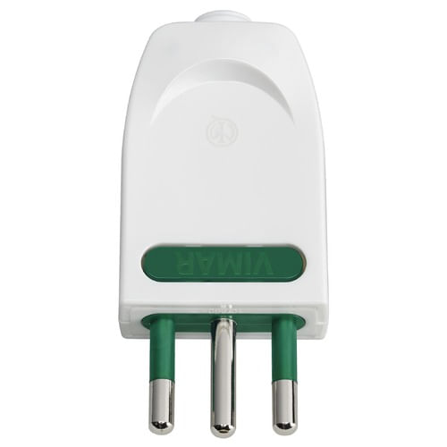 ENCHUFE MACHO VOLANTE ORIENTABLE 2P+T 10A 250V S11 BLANCO 00203.B VIMAR