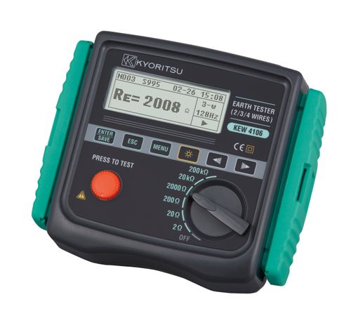 MEDIDOR DE RESISTENCIA TIERRA DIGITAL 4 PTAS KEW 4106 KYORITSU