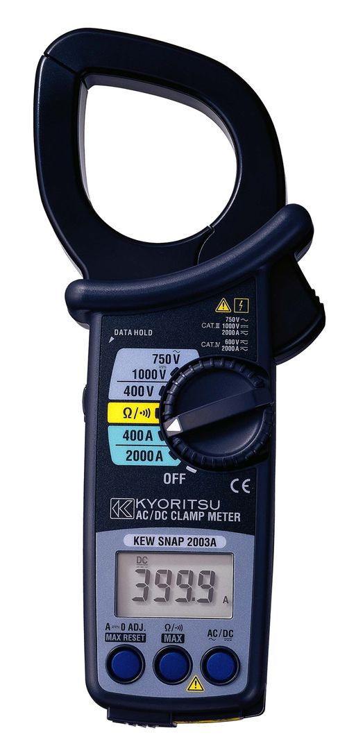 AMPERIMETRO TENAZA 2000A AC/DC KEW 2003A KYORITSU