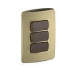 INTERRUPTOR TRIPLE 9/32 16A 250V - DORADO ARMADA
