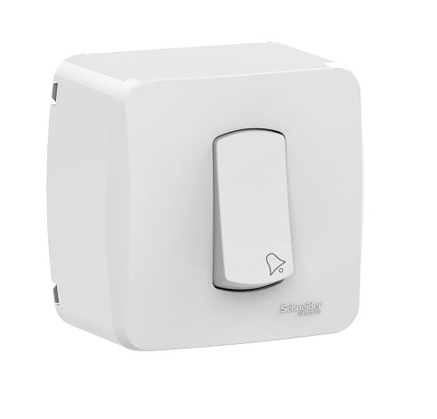 CASQUETE ARMADO CON PULSADOR 16A 250V BLANCO MILUZ S3B66150