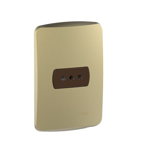 ENCHUFE SIMPLE 2P+T 10A DORADO ARMADA MILUZ S3B60225