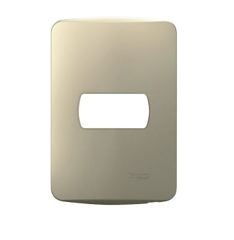 PLACA 1 PUESTO CON SOPORTE - DORADO
