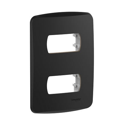 PLACA 2 PUESTOS C/SOPORTE METAL GRAFITO MILUZ S3B77129