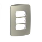 PLACA 3 PUESTOS CON SOPORTE - METAL BRONCE