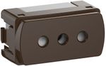 MODULO ENCHUFE 2P+T 10A  - CAFÉ