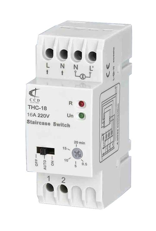 INTERRUPTOR DIN ESCALA 16A-220V 0,5-20 MIN 2 DIN CCD