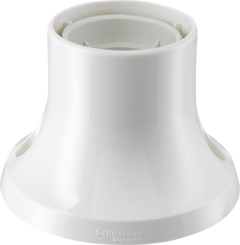 BASE RECTA E27 BLANCA BAKELITA