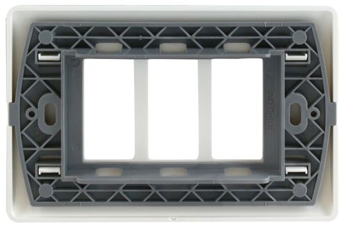 PLACA 3 PUESTOS C/SOPORTE BLANCA GENESIS MWD130407423