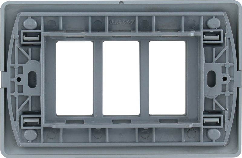 Placa 3 Puestos C/Soporte Niquel Genesis MWD130407453
