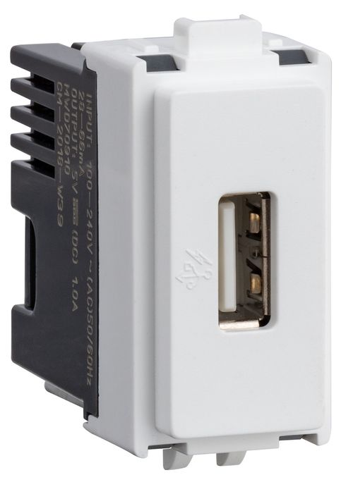 MODULO CARGADOR USB 250VAC 2.0 1A BLANCO GENESIS MWD70910