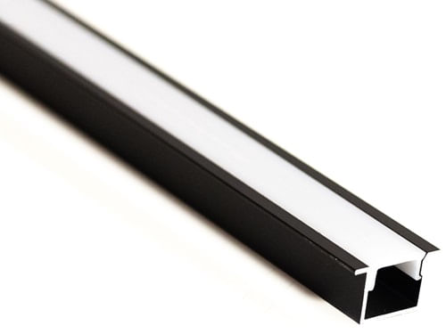 PERFIL ALUMINIO NEGRO EMBUTIDO PARA CINTA LED 3MTS. 12mmX9,9mm TECHNOLAMP