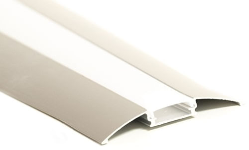 PERFIL ALUMINIO NATURAL SOBREPUESTO PISO TRANSITABLE PARA CINTA LED 3MTS 57MMX7,8MM