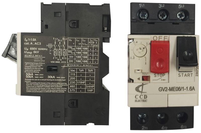GUARDAMOTOR 1-1,6A 1/2-3/4 HP