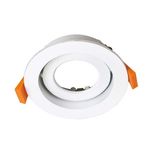 BISEL ORIENTABLE EVO BLANCO IP20 SIN BASE GU10 Aluminio Blanco