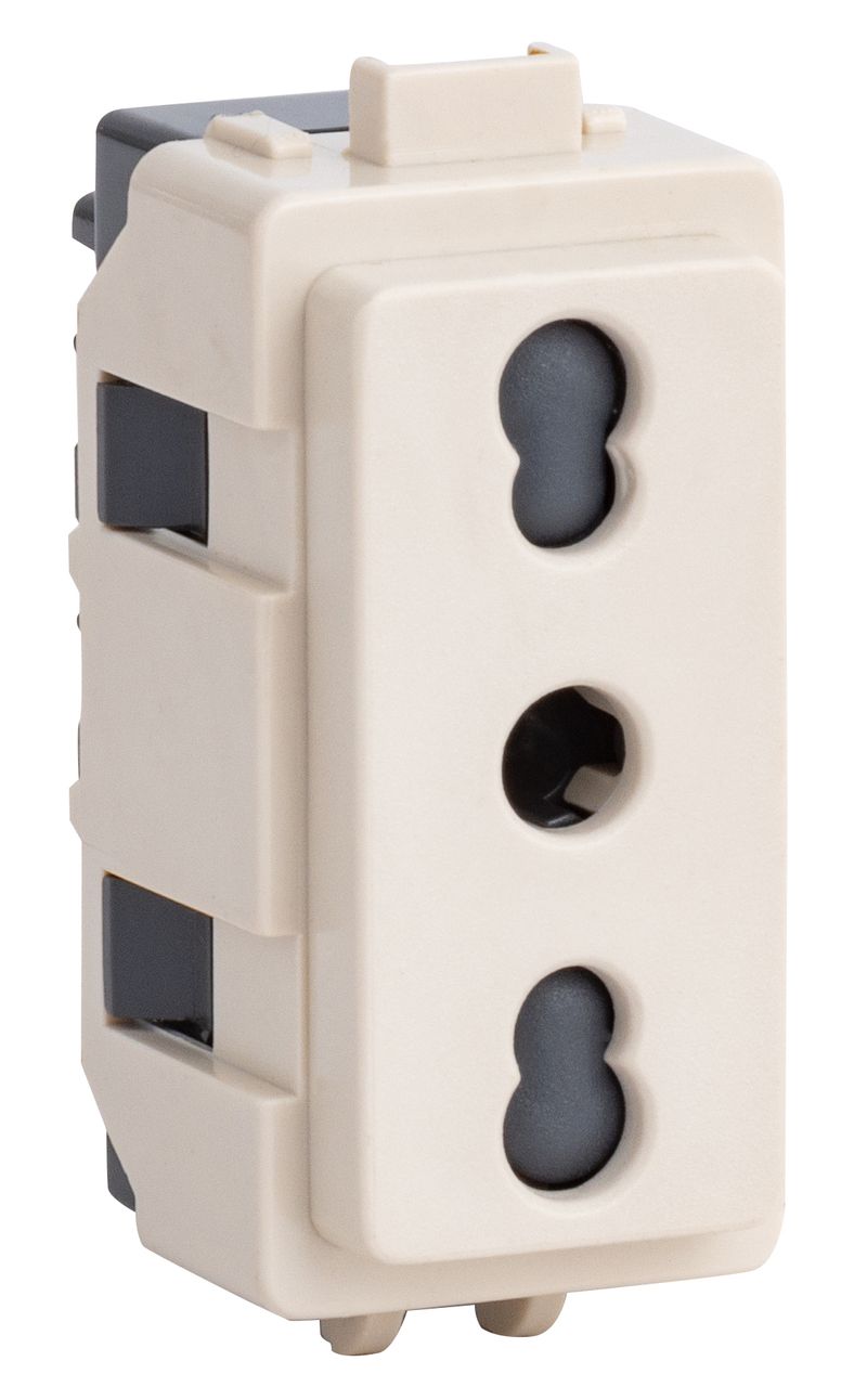 MODULO ENCHUFE 2P+T 10/16A 250V BEIGE GENESIS