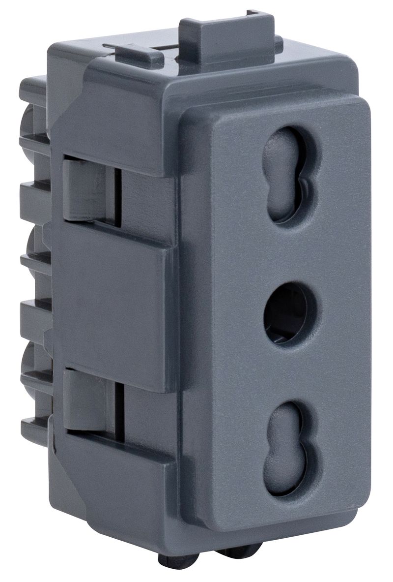 MODULO ENCHUFE 2P+T 10/16A 250V NOIR GENESIS
