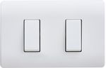 INTERRUPTOR DOBLE 9/15 16A 250V ARMADO BLANCO GENESIS