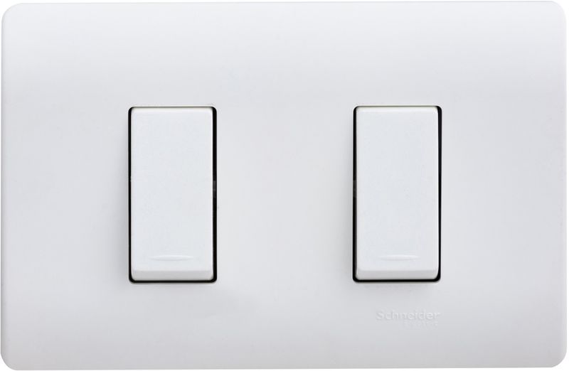 INTERRUPTOR DOBLE 9/15 16A 250V ARMADO BLANCO GENESIS