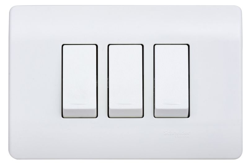 INTERRUPTOR TRIPLE 9/32 16A 250V ARMADO BLANCO GENESIS