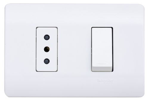 ENCHUFE 2P+T 10A + INT 9/12 250V ARMADO BLANCO GENESIS MWD130247515