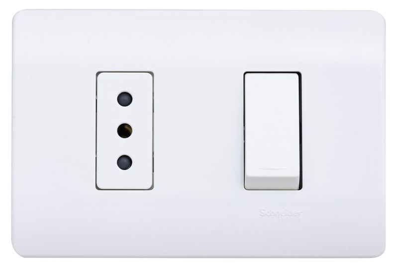 ENCHUFE 2P+T 10A + INT 9/12 250V ARMADO BLANCO GENESIS MWD130247515