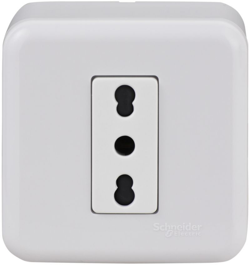 CASQUETE ARMADO TOMA CORRIENTE 10/16A BLANCO GENESIS MWD66130