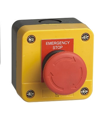 PULSADOR EMERGENCIA C/CAJA GIRAR/DESENCLAVAR 22MM CCD