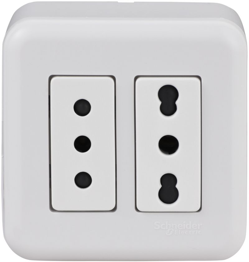 CASQUETE ARMADO TOMA CORRIENTE 10A + 10/16A BLANCO GENESIS MWD66240
