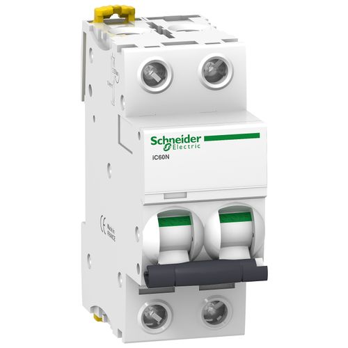 INTERRUPTOR AUTOMATICO 2P 6A C 10KA iC60N Acti9 A9F77206 SCHNEIDER
