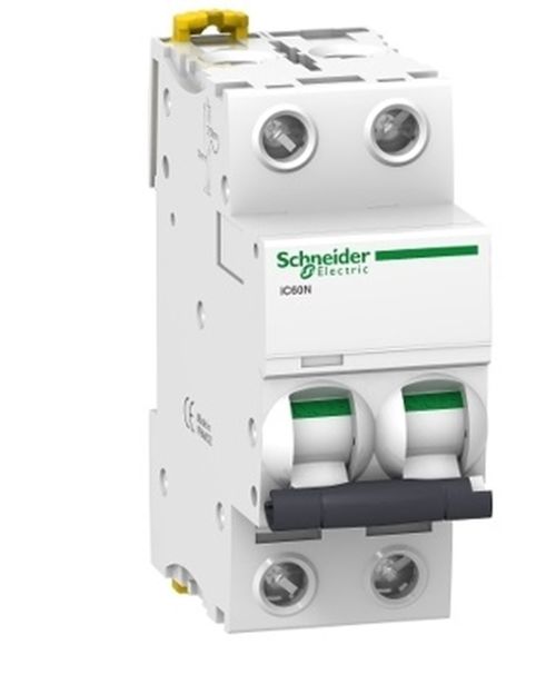 INTERRUPTOR AUTOMATICO 2P 2A C 10KA iC60N Acti9 A9F74202 SCHNEIDER