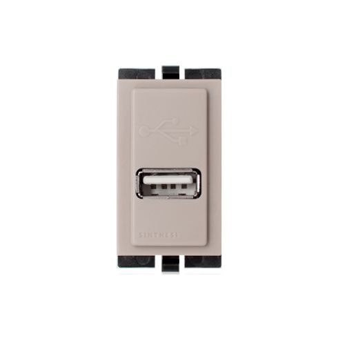 MODULO CARGADOR USB 1A 5V S17 BEIGE 174702 SINTHESI