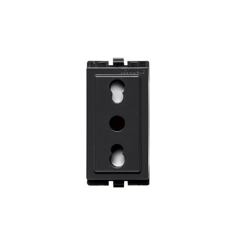 MODULO TOMACORRIENTE BIPASO 10/16A 250V 2P+T S17 NOIR 173106 SINTHESI