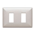 Placa 2 Puestos S17 Abs Champagne C/Soporte 170230